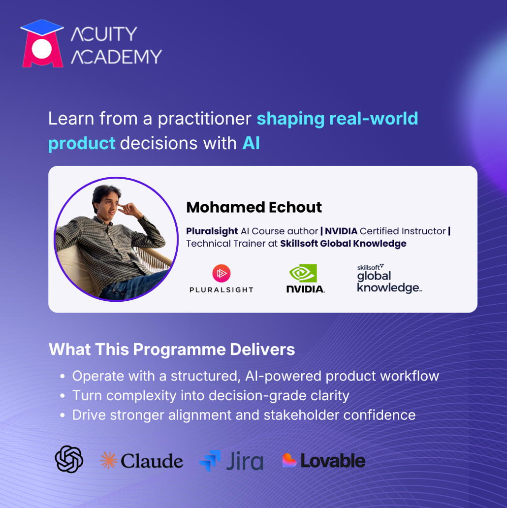 AI-Powered Product Management course poster — secondary variant.
