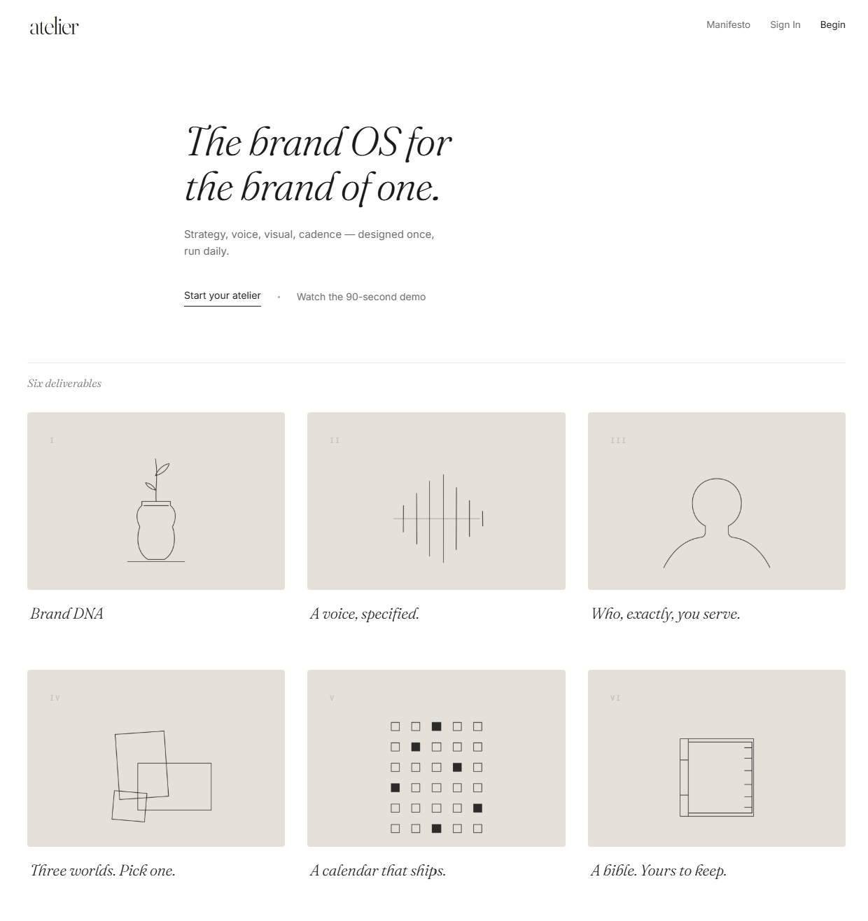Atelier — personal branding studio