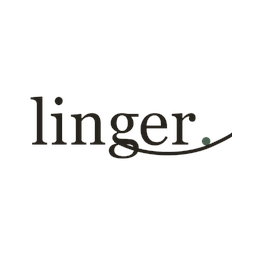 The Linger wordmark — lowercase serif with the signature swash dot