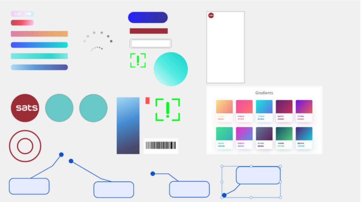 UI/UX design board